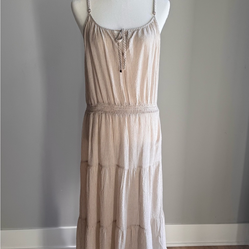 Casual Cream Maxi Dress